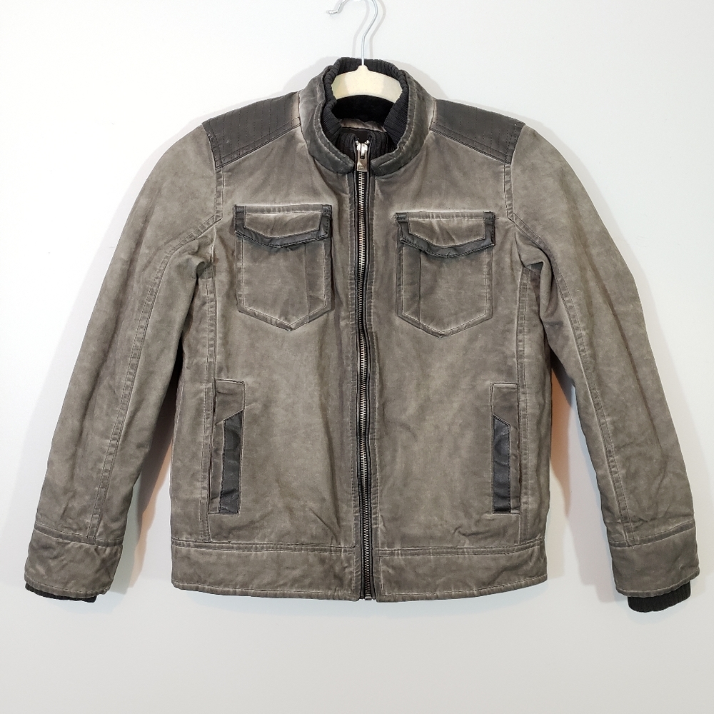 XRAY JEANS Boy's Distressed Wash Shearling Jacket